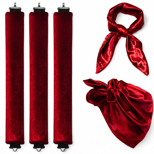 Heatless Curl Ribbon – Wine Red