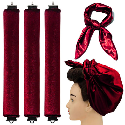 Heatless Curl Ribbon – Wine Red